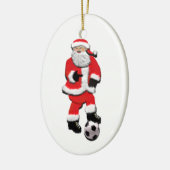 Personalisierte Fußball-Weihnachten Keramikornament (Links)
