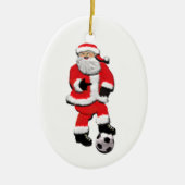 Personalisierte Fußball-Weihnachten Keramikornament (Vorne)