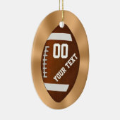 Personalisierte Fußball-Weihnachtsverzierung IHR Keramikornament (Rechts)
