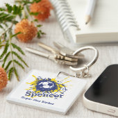 Personalisierte Fußballabwehrmannschaft Schlüsselanhänger (Vorderseite rechts)