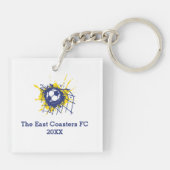Personalisierte Fußballabwehrmannschaft Schlüsselanhänger (Rückseite)