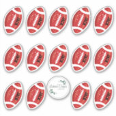 PERSONALISIERTE Fußballaufkleber, Fußballmannschaf Aufkleber (Vorderseite)