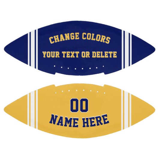 Personalisierte Fußbälle in Blau und Gold oder Ihr Football (Paneele)