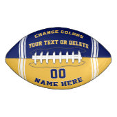 Personalisierte Fußbälle in Blau und Gold oder Ihr Football (Vorderseite)