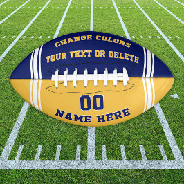 Personalisierte Fußbälle in Blau und Gold oder Ihr Football