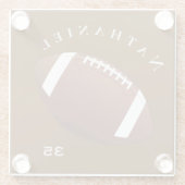 Personalisierte Fußballenthusiasten von Foto und T Glasuntersetzer (Rückseite)