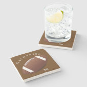 Personalisierte Fußballenthusiasten von Foto und T Steinuntersetzer (Seitenansicht)