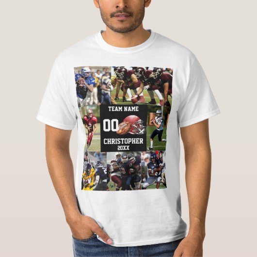 Personalisierte Fußballfotografie T-Shirt (Vorderseite)