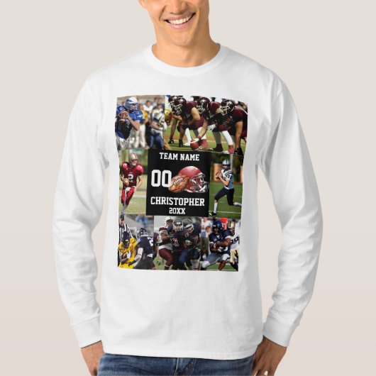 Personalisierte Fußballfotografie T-Shirt (Vorderseite)