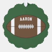 Personalisierte Fußballgeschenkornamente Ornament Karte (Vorderseite)