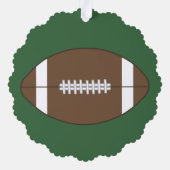 Personalisierte Fußballgeschenkornamente Ornament Karte (Rückseite)