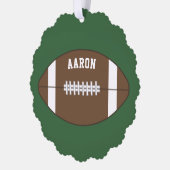 Personalisierte Fußballgeschenkornamente Ornament Karte (Links)