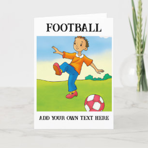 Personalisierte Fußballkarte Feiertagskarte