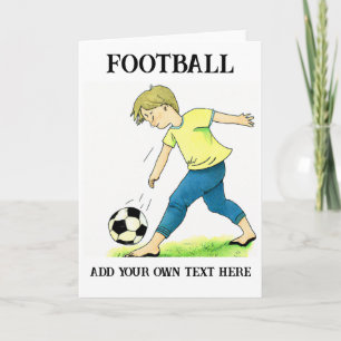 Personalisierte Fußballkarte Feiertagskarte
