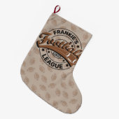 Personalisierte Fußballligistenmannschaft Großer Weihnachtsstrumpf (Vorderansicht (hängend))