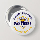 Personalisierte Fußballmannschaft der Marine und G Button (Vorne & Hinten)