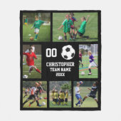 Personalisierte Fußballmannschaft FotoCollage Fleecedecke (Vorderseite)