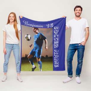 Personalisierte Fußballspieler-Mannschaft Fleecedecke