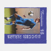 Personalisierte Fußballspieler-Mannschaft  Fleecedecke (Vorderseite (Horizontal))