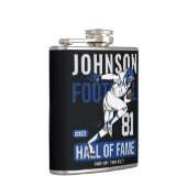 Personalisierte Fußballspielerzahl Flachmann (Rechts)