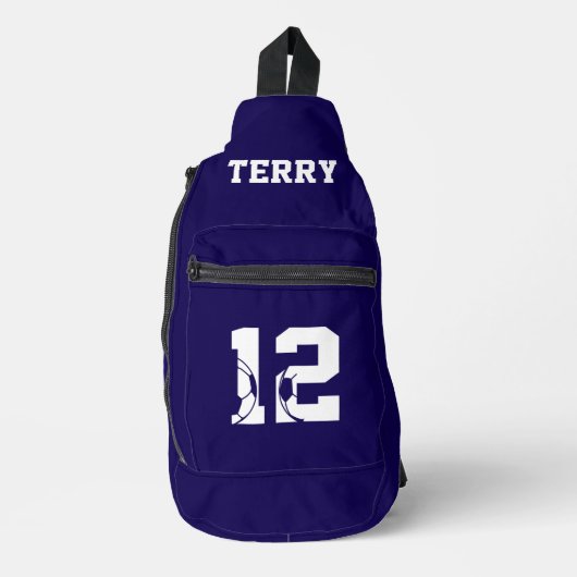 Personalisierte Fußballstiefel Crossbody Bag (Vorderseite)