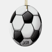 Personalisierte Fußballverzierung Keramikornament (Rechts)