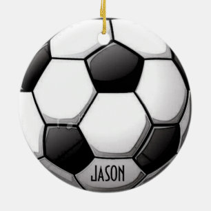 Personalisierte Fußballverzierung Keramikornament