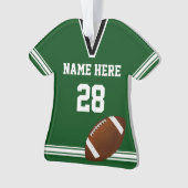 Personalisierte Fußballverzierungen Ihr Name, Numm Ornament (Vorderseite)