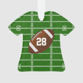 Personalisierte Fußballverzierungen Ihr Name, Numm Ornament (Rückseite)