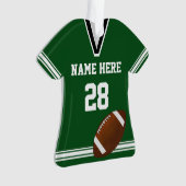 Personalisierte Fußballverzierungen Ihr Name, Numm Ornament (Vorderseite)