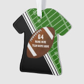 Personalisierte Fußballverzierungen in Jersey-Form Ornament (Vorderseite)