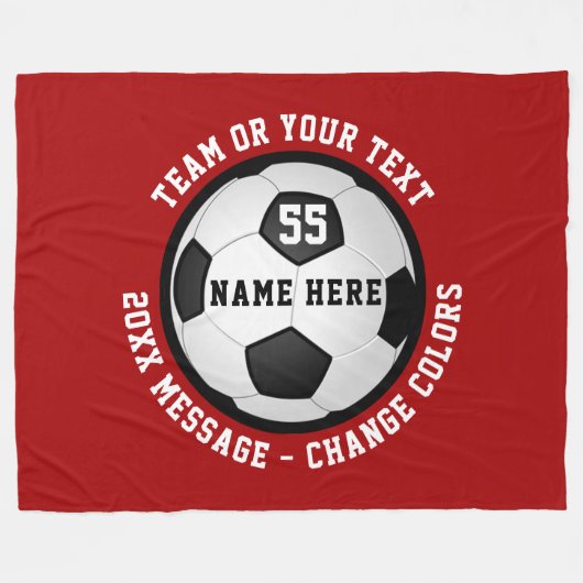 Personalisierte Fußbodenbeläge, rot-weiß Fleecedecke (Vorderseite (Horizontal))