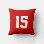 Personalisierte Fußkissen mit NAME und NUMMER Kissen (Rückseite)