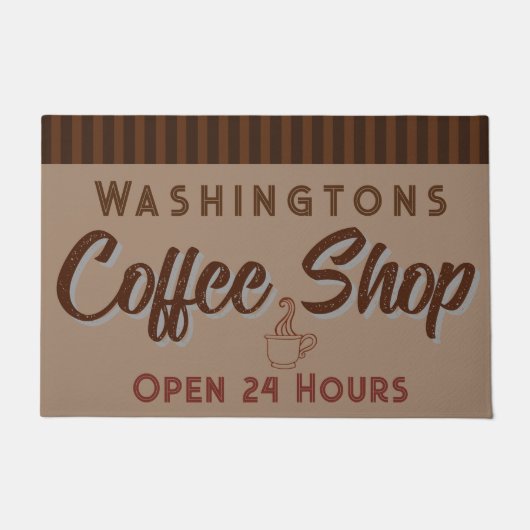Personalisierte Fußmatte für Coffeeshops (Vorderseite)