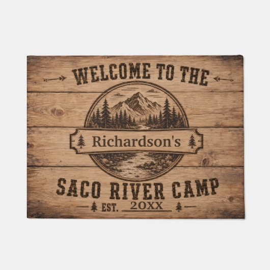 Personalisierte Fußmatte Saco River Camp (Vorderseite)