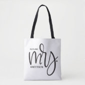 Personalisierte "Future Mrs." Wedding - Script Tasche (Vorderseite)
