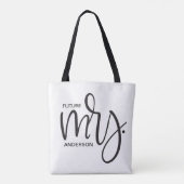 Personalisierte "Future Mrs." Wedding - Script Tasche (Rückseite)