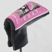 Personalisierte G.O.A.T Putter-Abdeckung Golf Headcover (3/4 Vorderseite)