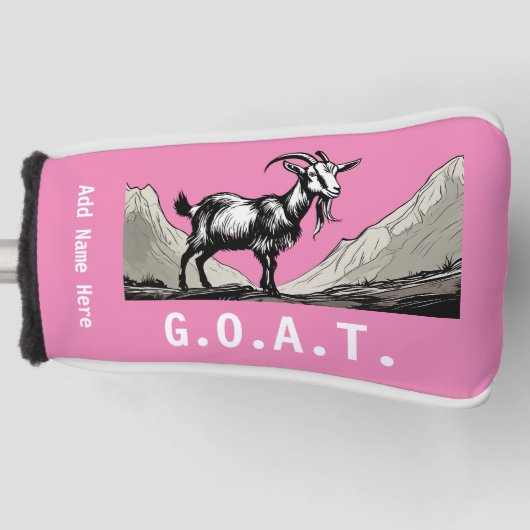 Personalisierte G.O.A.T Putter-Abdeckung Golf Headcover (Vorderseite)