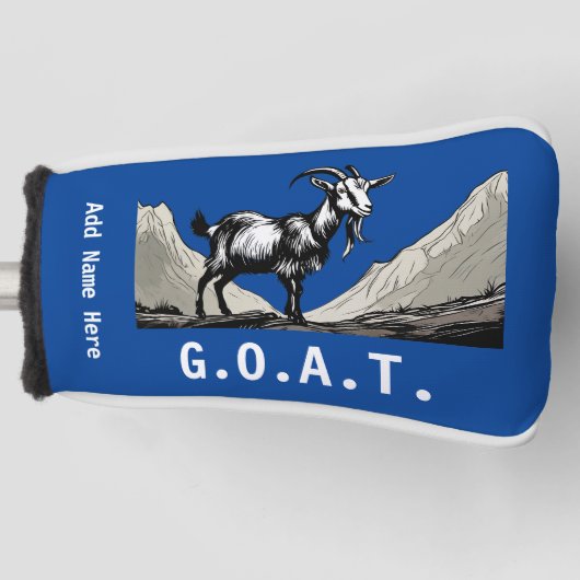 Personalisierte G.O.A.T Putter-Abdeckung Golf Headcover (Vorderseite)