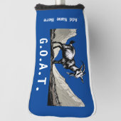 Personalisierte G.O.A.T Putter-Abdeckung Golf Headcover (Rotieren 90)
