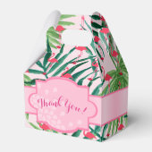 Personalisierte Gabelboxen Tropenleaf Flamingos Geschenkschachtel (Rückseite)