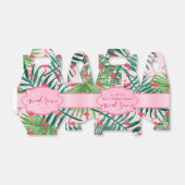 Personalisierte Gabelboxen Tropenleaf Flamingos Geschenkschachtel (Ungefaltet)