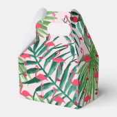 Personalisierte Gabelboxen Tropenleder Flamingos 2 Geschenkschachtel (Rückseite)