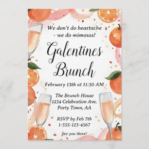 Personalisierte Galentine Mimosa Brunch Party Einl Einladung