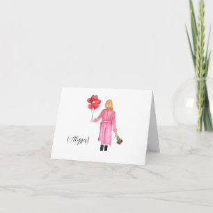Personalisierte Galentine-Tageskarte-Blonde Karte
