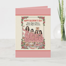 Personalisierte Galentine's Day-Grußkarte Karte