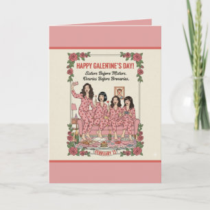Personalisierte Galentine's Day-Grußkarte Karte