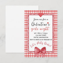 Personalisierte Galentines Mädchenabend-Einladung