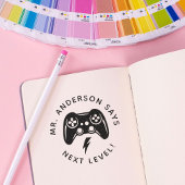 Personalisierte Gamer-Briefmarke zurück zur Schule Gummistempel